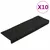 Produktbild 2 för Trappstegsmattor 10 st svart 65x21x4 cm brodyr