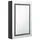 Spegelskåp med LED blank svart 50x13x70 cm