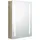 Spegelskåp med LED vit och ek 50x13x70 cm