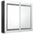 Produktbild 3 för Spegelskåp med LED blank svart 80x12x68 cm