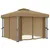 Produktbild 2 för Paviljong med draperi 3x3 m taupe aluminium
