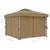 Produktbild 6 för Paviljong med draperi 3x3 m taupe aluminium