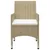Produktbild 4 för Matgrupp för trädgården 5 delar beige