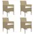 Produktbild 5 för Matgrupp för trädgården 7 delar beige
