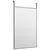 Produktbild 3 för Dörrspegel svart 50x80 cm glas och aluminium