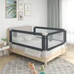 Sängskena för barn mörkgrå 160x25 cm tyg