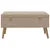 Produktbild 2 för Bänk med förvaringsutrymme 80 cm beige sammet