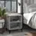 Sängbord med metallben 2 st betonggrå 40x30x50 cm