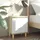 Sängbord med ben i massivt trä sonoma-ek & vit 40x30x50 cm