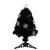 Produktbild 2 för Julgran med LED-snöflingor svart 64 cm fiberoptik