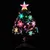 Produktbild 3 för Julgran med LED-snöflingor svart 64 cm fiberoptik