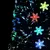 Produktbild 6 för Julgran med LED-snöflingor svart 150 cm fiberoptik