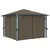 Produktbild 3 för Paviljong med gardin & ljusslinga LED 3x3m taupe aluminium
