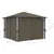 Produktbild 12 för Paviljong med gardin & ljusslinga LED 3x3m taupe aluminium