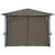 Produktbild 8 för Paviljong med gardin & ljusslinga LED 4x3m taupe aluminium