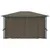 Produktbild 9 för Paviljong med gardin & ljusslinga LED 4x3m taupe aluminium