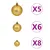 Produktbild 7 för Julgranskulor med spira och 150 LED 61 delar guld och brons