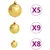 Produktbild 9 för Julgranskulor med spira och 150 LED 61 delar guld och brons