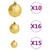 Produktbild 7 för Julgranskulor 120 st med spira och 300 LED guld och brons