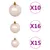 Produktbild 6 för Julgranskulor 120 st med spira och 300 LED roséguld