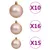 Produktbild 8 för Julgranskulor 120 st med spira och 300 LED roséguld