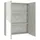 Spegelskåp för badrum betonggrå 60x15x75 cm MDF