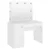 Produktbild 5 för Sminkbord med LED-belysning 110x55x145 cm MDF vit