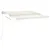 Produktbild 3 för Markis manuellt infällbar med LED 300x250 cm gräddvit