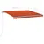 Produktbild 7 för Markis manuellt infällbar med LED 300x250 cm orange och brun