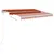 Produktbild 3 för Automatisk markis med vindsensor & LED 300x250 cm orange/brun