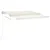 Produktbild 4 för Markis manuellt infällbar med LED 400x300 cm gräddvit