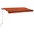 Produktbild 2 för Markis manuellt infällbar 400x350 cm orange och brun