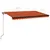 Produktbild 7 för Markis manuellt infällbar 400x350 cm orange och brun
