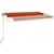 Produktbild 3 för Automatisk markis med vindsensor & LED 400x350 cm orange/brun