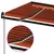 Produktbild 5 för Automatisk markis med vindsensor & LED 400x350 cm orange/brun