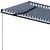Produktbild 5 för Markis manuellt infällbar 450x350 cm blå och vit