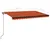 Produktbild 7 för Markis manuellt infällbar 450x350 cm orange och brun