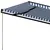 Produktbild 5 för Markis manuellt infällbar 500x350 cm blå och vit
