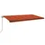 Produktbild 2 för Automatisk markis med vindsensor & LED 600x350 cm orange/brun