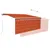 Produktbild 4 för Markis manuellt infällbar m. rullgardin LED 3x2,5 m orange/brun  