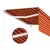Produktbild 5 för Markis manuellt infällbar m. rullgardin LED 3x2,5 m orange/brun  