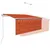 Produktbild 4 för Automatisk markis vindsensor rullgardin LED 3x2,5m orange/brun  