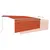 Produktbild 4 för Manuell markis med rullgardin LED 4x3 m orange/brun