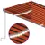 Produktbild 5 för Manuell infällbar markis med rullgardin LED 3x2,5m orange/brun  