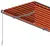 Produktbild 4 för Automatisk Infällbar markis vindsensor & LED 5x3m orange/brun