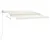 Produktbild 4 för Markis manuellt infällbar med LED 300x250 cm gräddvit