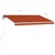 Produktbild 12 för Automatisk markis med vindsensor & LED 300x250 cm orange/brun