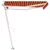 Produktbild 7 för Automatisk markis med vindsensor & LED 300x250 cm orange/brun