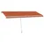 Produktbild 2 för Fristående markis manuellt infällbar 500x300 cm orange/brun