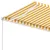Produktbild 7 för Fristående markis manuellt infällbar 600x300 cm gul/vit